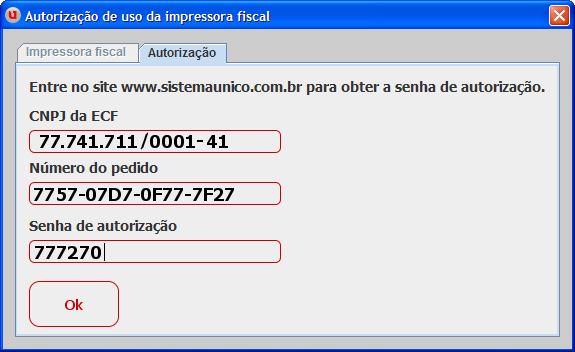 Pág 37 de 107 Agora no UNIPaf 2013 é apresentado o CNPJ da ECF, ou seja, o CNPJ cadastrado na Impressora Fiscal, isso é feito pelo técnico que realiza a lacração da impressora Copie o número do