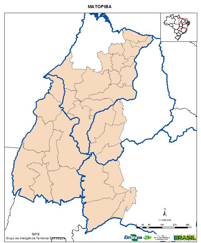 DELIMITAÇÃO TERRITORIAL PROPOSTA PARA O MATOPIBA 31 microrregiões compõem a delimitação