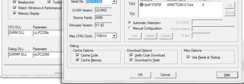 Debugger Selecionar 100kHz