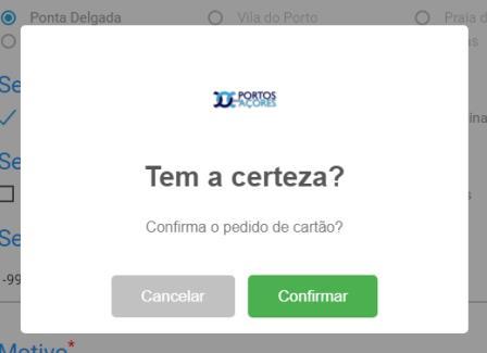 Novo Cartão Viatura Só após ter viaturas registadas na plataforma, é que é possível pedir cartões para as mesmas. No exemplo abaixo, exemplifica-se o pedido de um cartão de viatura.