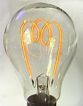 Lâmpada incandescente Lâmpada: filamento metálico envolto por um bulbo de vidro selado que contém um gás a