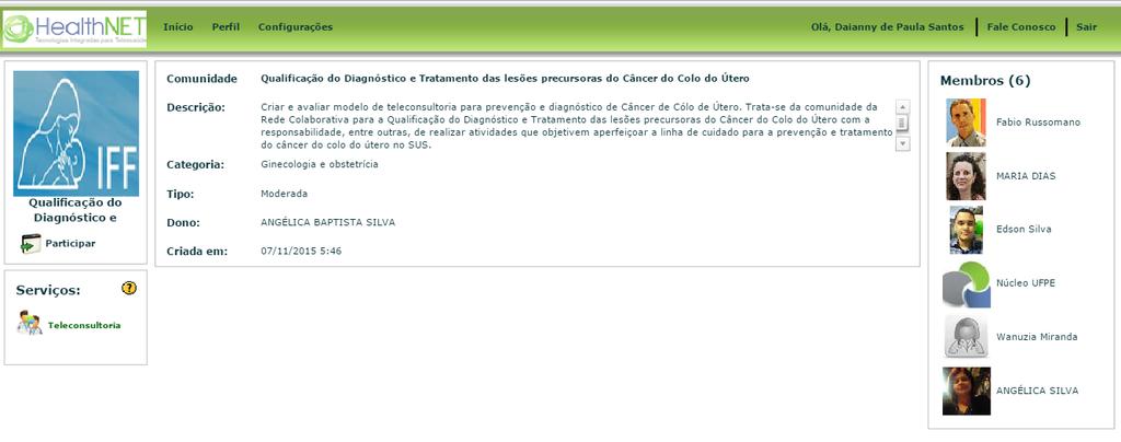 3.2 Clique no nome Teleconsultoria, à esquerda da Tela, logo abaixo do nome Serviços, conforme figura 10 a seguir. Passo 3.