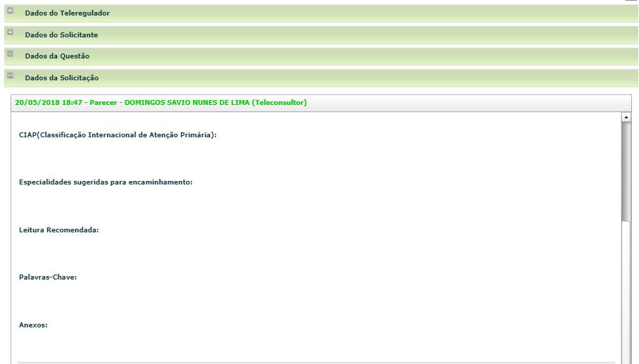 Clicando neste ícone Atualize clicando neste ícone Figura 15: Acessando a teleconsultoria para leitura da resposta do Teleconsultor 4.