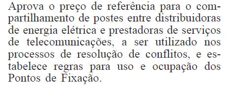 REGULAÇÃO CONJUNTA ANEEL, ANATEL Resolução