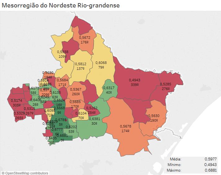 IGM-CFA nas mesorregiões do RS: A Mesorregião do Nordeste Rio-Grandense é uma das sete mesorregiões do estado brasileiro do Rio