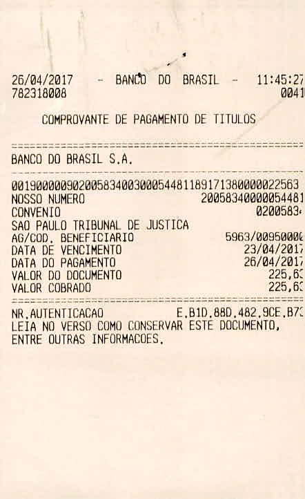 fls. 31 Este documento é cópia do original, assinado digitalmente por GUSTAVO TORRES FELIX e Tribunal de Justica do Estado de Sao Paulo, protocolado em 28/04/2017 às 15:01, sob o número
