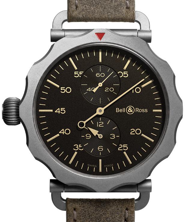 O RENASCIMENTO DE UMA FERRAMENTA LENDÁRIA Ao criar o VINTAGE WW2 REGULATEUR HERITAGE (Wrist Watch 2), a marca relojoeira presta homenagem os instrumentos de medição do tempo utilizados pelos pilotos