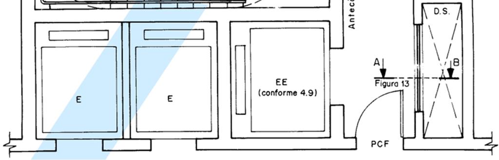 20). Figura 18 Detalhes de uma escada enclausurada com antecâmara (fonte: ASSOCIAÇÃO BRASILEIRA DE NORMAS TÉCNICAS, 2001c, p.