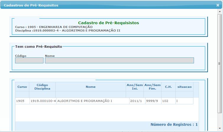 disciplinas que são exigidas antes de se cursar a