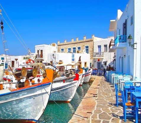 da manhã 2 noites de hospedagem em Paros com café da manhã 2 noites de hospedagem em Ios com café da manhã Meio Dia Visita de Atenas, Acrópole sem o museu Bilhete de barcos ferry Pireus Mykonos Paros