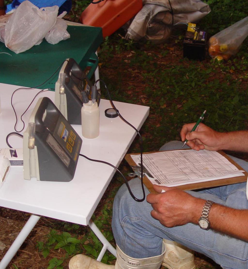 a) Limnologia básica Por ocasião da realização de cada amostragem da ictiofauna, às 17hs, 22hs e 9hs, foram obtidos dados das condições de tempo e de qualidade da água.