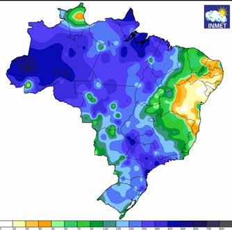 No sul do Piauí os volumes ficaram na faixa entre 90 e 200 mm.