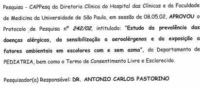 Anexos 97 ANEXO I Carta de aprovação na Comissão de Ética para Análise de Projetos de Pesquisa