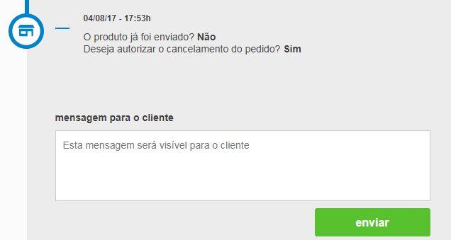 Após o cancelamento o seller não