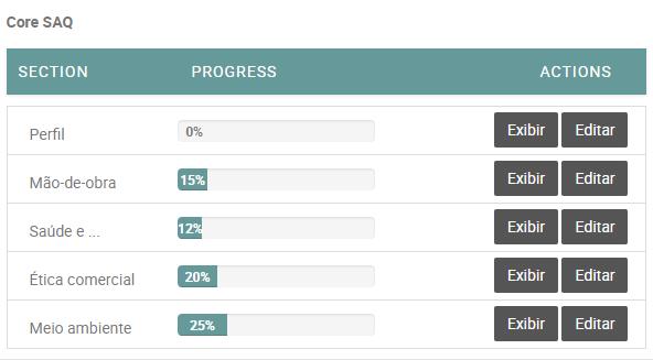 Complete O Questionário de Auto- Avaliação Vá para Empresa > Minha Empresa > e role a barra de