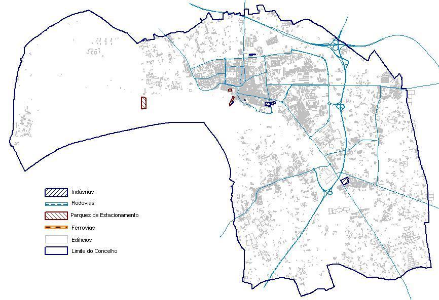 Linha do Alentejo (Troço Pegões Vendas Novas); Linha do Alentejo (Troço P. Novo Pegões). Fontes de ruído industrial: La Movida; Sabor da Noite; Mármores Duarte, Lda.