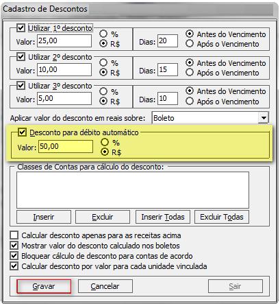 Etapa 4: Envio de desconto no arquivo de Débito Automático Além do envio do desconto das unidades vinculadas no arquivo de remessa, o mesmo também estará disponível para envio no arquivo de Débito