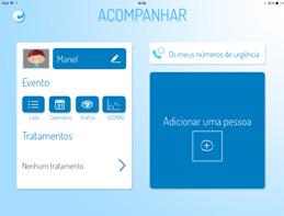 ACOMPANHAR Pode incluir até 3 crianças na aplicação com registos totalmente separados.