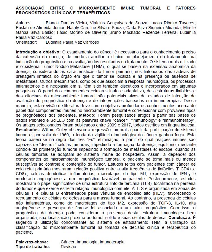 5 EXEMPLO DE RESUMO DO TIPO REVISÃO ATENÇÃO: NO CAMPO DE SUBMISSÃO ( CORPO DO