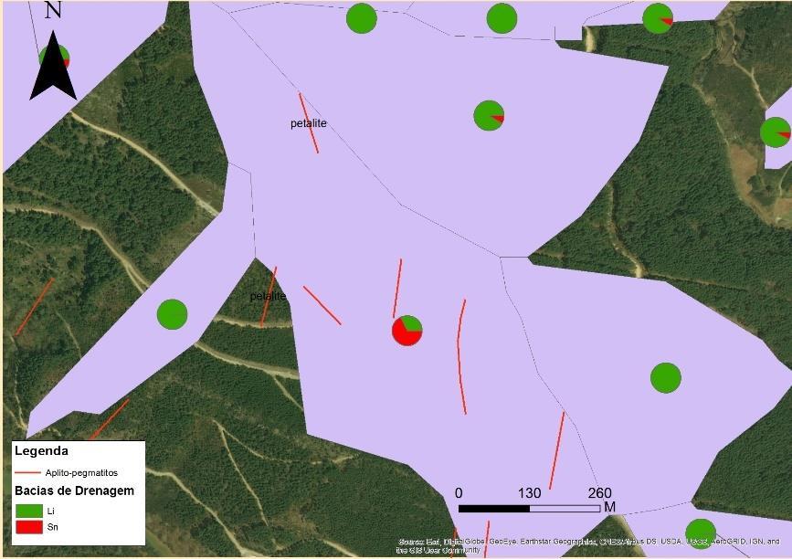 88 FCUP Abordagem multidisciplinar às mineralizações de Lítio no Campo Aplito-Pegmatítico do Barroso-Alvão, Norte de Portugal Figura 37 Exemplo de uma