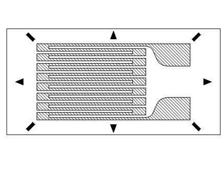 30 ilustra o esquema de montagem de um ponto instrumentado, composto por dois pares de strain gauges, posicionados em lados opostos em relação ao diâmetro da seção transversal da barra. Figura V.