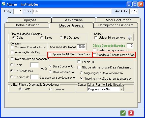 Em todos os seguintes documentos é possível a visualização de movimentos de Caixa/Bancos: Vendas a Dinheiro (Fornecedores e Clientes); Adiantamentos; Pagamentos (Fornecedores e Clientes);