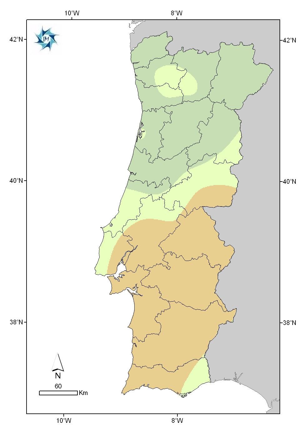 . Índice Meteorológico de Seca (PDSI) Em 31 de Agosto de 2007, e segundo o índice meteorológico de seca PDSI 2 (Figura 9 e Tabela 3), as regiões do Centro-Sul, com excepção do Sotavento Algarvio,