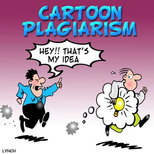 O que é o Plágio? Fonte: Toons. Cartoon plagiarism. 6 nov 2012.