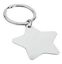 inoxidable IP140810 3,5 x 5,6 cm Porta-chaves estrela em aço inoxidável