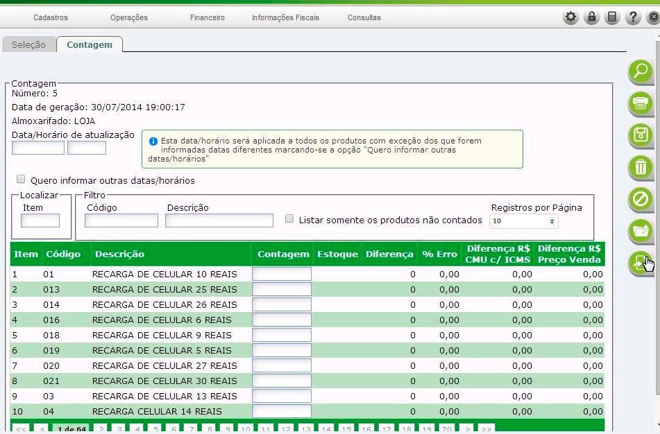 4. IMPORTAÇÃO DAS CONTAGENS AGORA TEMOS O ÚLTIMO PASSO, QUE É FAZER COM QUE O SISTEMA LEIA OS DADOS CAPTURADOS.