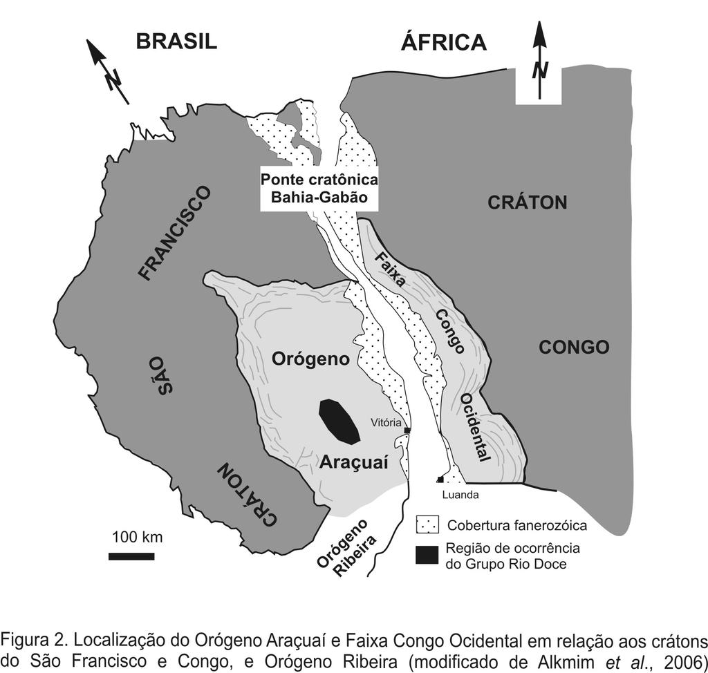 A elaboração conceitual que levou à definição do Orógeno Araçuaí- Congo Ocidental apareceu em Pedrosa-Soares & Noce (1998) e foi detalhada em Pedrosa-Soares & Wiedemann-Leonardos (2000) e