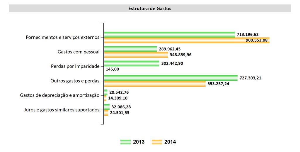 RELATÓRIO DA DIREÇÃO DO ANO 2014 Federação Portuguesa de Automobilismo e Karting Relativamente aos gastos incorridos no período económico ora