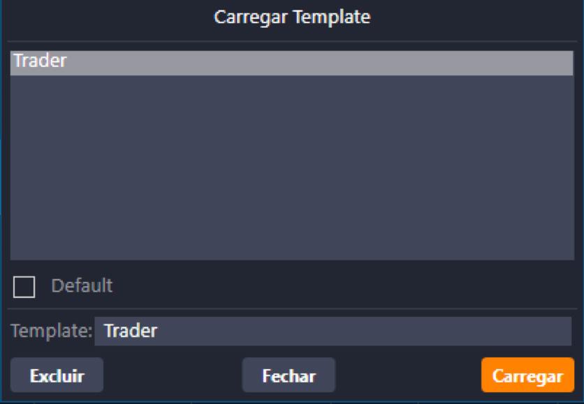 Para importar o Template, clique em Carregar Template ;