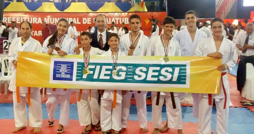 SESI JAIARA Atletas anapolinos conquistam medalhas equipe do SESI Jaiara participou A entre os dias 11 a 16 de novembro, em Indaiatuba SP, do Campeonato Brasileiro de Karatê Interestilos.