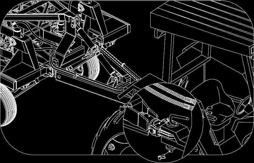 ENGATE DO SUBSOLADOR Antes do engate do subsolador ao trator, verifique se o mesmo está preparado para a operação da seguinte forma: 0 - Coloque lastros nas rodas, conforme especifica o manual de