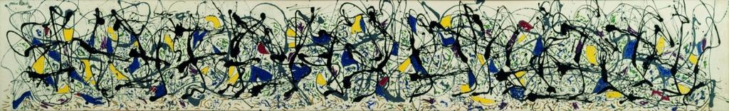 Jackson Pollock, Summertime Número 9A, 1948 Minha pintura não vem do cavalete. Dificilmente estendo minha tela antes de pintar. Prefiro abri-la numa parede ou no chão.