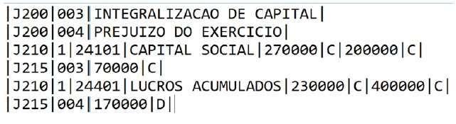 DMPL/DLPA na ECD Somente a movimentação do exercício social mais recente consta nos registros J200/J210/J215