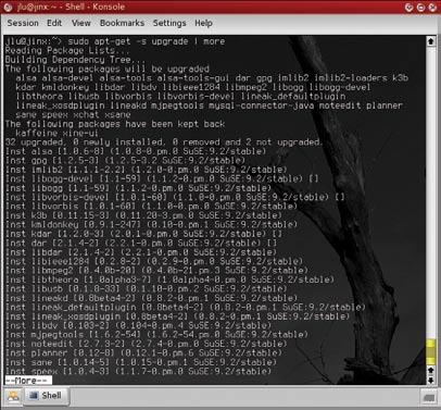 Tutorial peitos como kde-unstable (Pacotes instáveis do KDE) ou kernel-of-the-day (kernel do dia) a seus arquivos sources.list.
