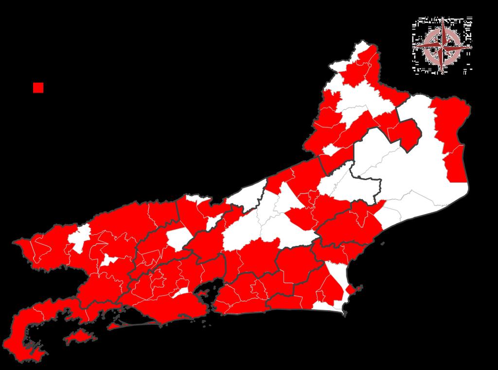 Mapa do LIRAa: Presença dos vetores Aedes aegypti e Aedes albopictus em áreas urbanas, simultaneamente: Fevereiro de 2018.