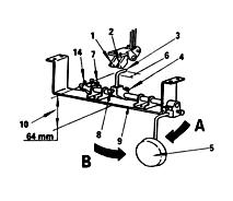 ). 2. A figura 27 também mostra o controle da joelheira para o calcador levantar ou descer. 3. A figura 28, mostra o controle da joelheira para a largura do ponto. 24.