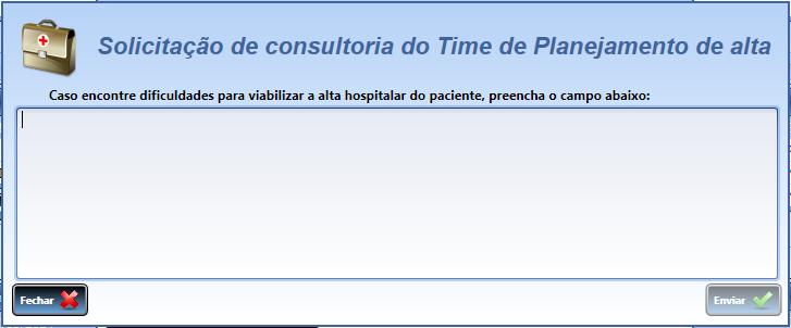 Suporte Tela Solicitação auxílio pra o time de alta (disponível