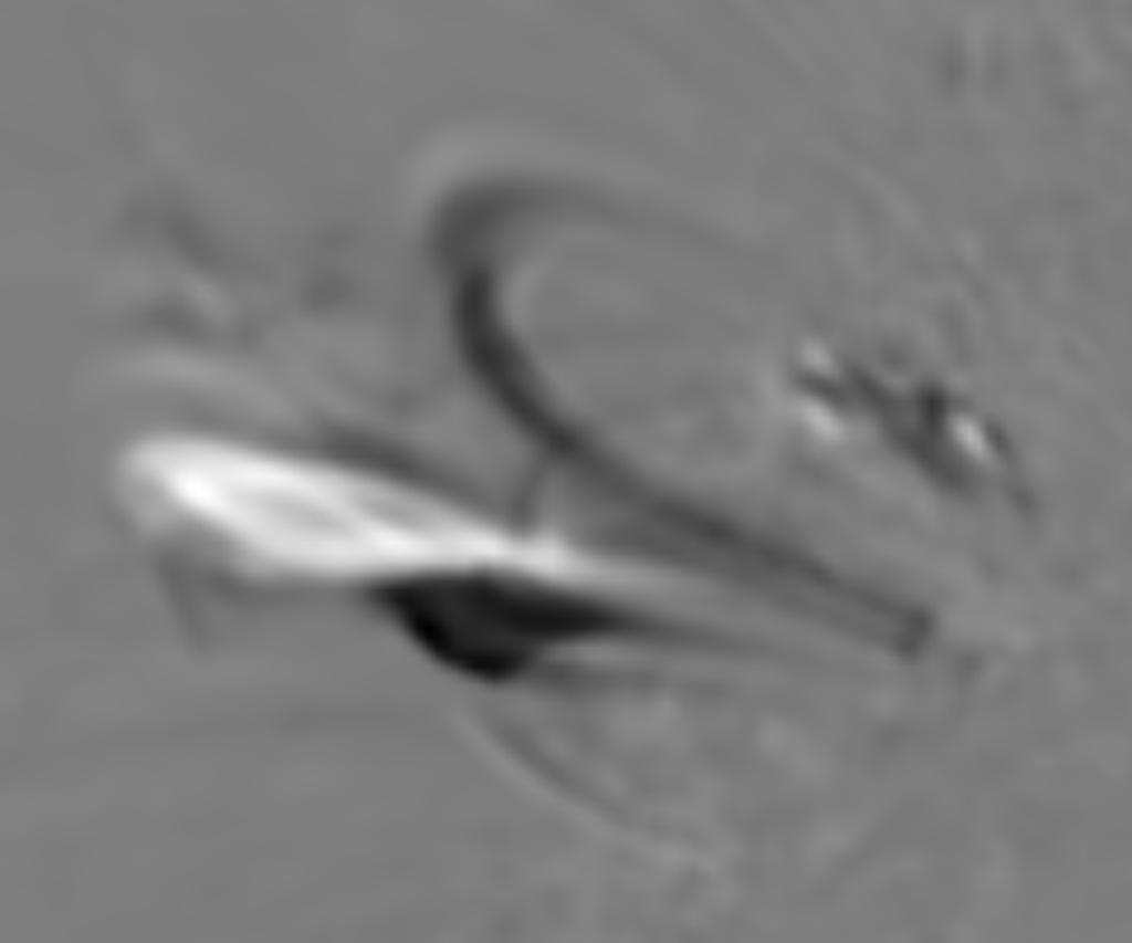 Velocidades ao longo dos loops Extrapolação de linhas de campo magnético através de aproxi~ = α B) ~ [Nakagawa e Raadu 1972, mação linear