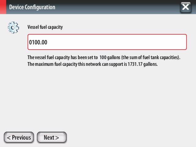 Seção 2 - Tels iniciis e ssistente de configurção Um tel de cpcidde de comustível mostrrá cpcidde totl com se nos ddos de entrd.