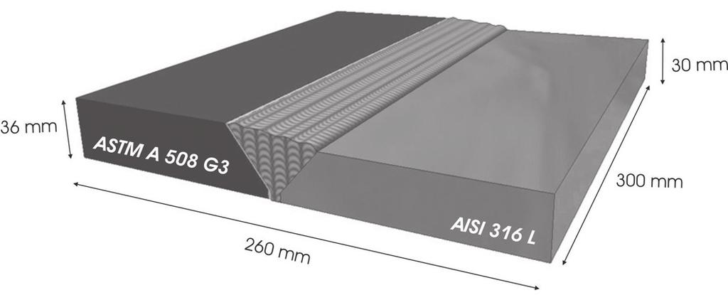 Caracterização Microestrutural de Soldas Dissimilares dos Aços ASTM A-508 e AISI 316L Tabela 2 Parâmetros de Soldagem.