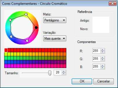 Na categoria cores, clique em Cor Base ou Cores Complementares (Arch e Studio). 4. Selecione/Crie a cor desejada e clique em OK.