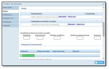 relativos ao projeto, instituição de