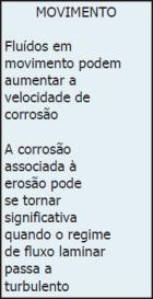 minimize o potencial da corrosão!