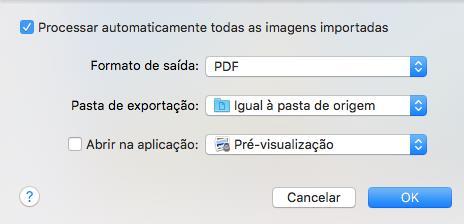 Processamento automático Se pretender acelerar o processamento no Readiris ou necessitar de processar lotes de documentos digitalizados, pode utilizar a funcionalidade Processamento automático.