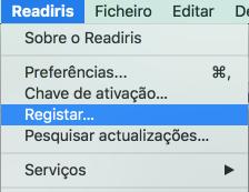 Registo do software O registo é necessário para obter Assistência técnica.