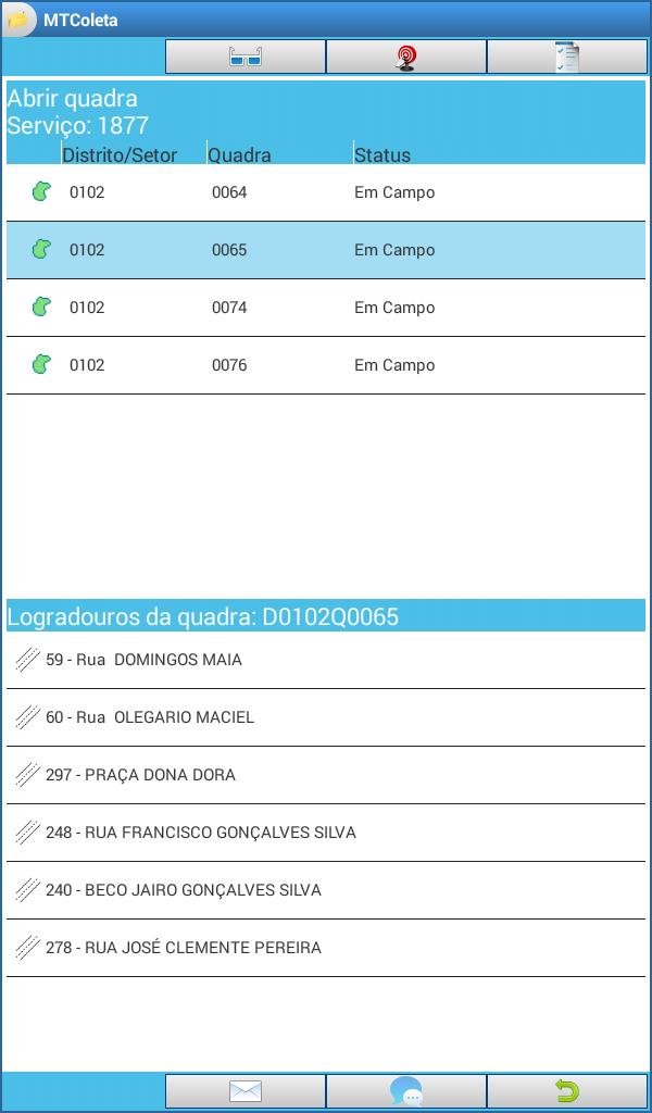 SISTEMA DE COLETA DE DADOS Cadastro de